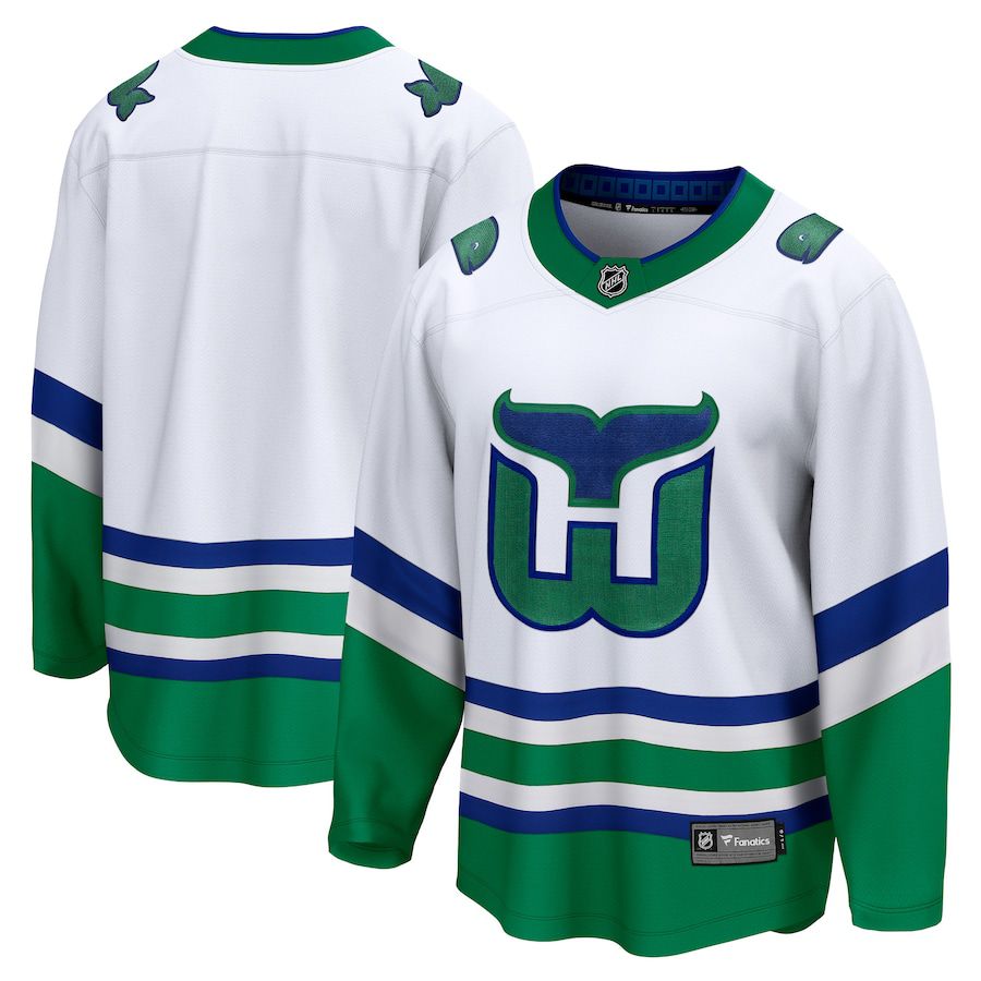 Men Carolina Hurricanes Fanatics Branded White Whalers Premier Breakaway NHL Jersey->->NHL Jersey